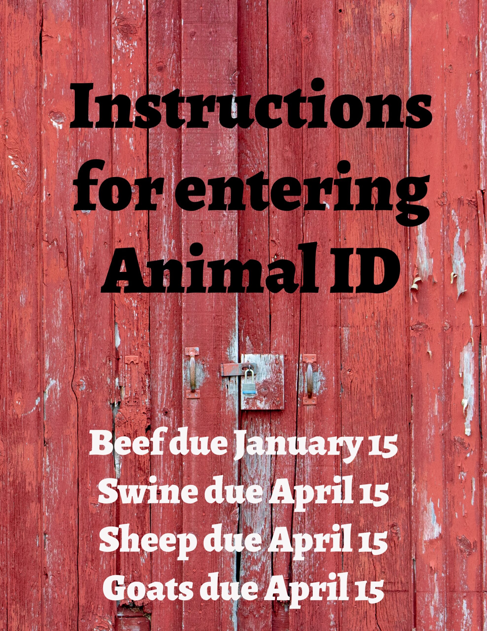 Jr Fair Entry Deadlines